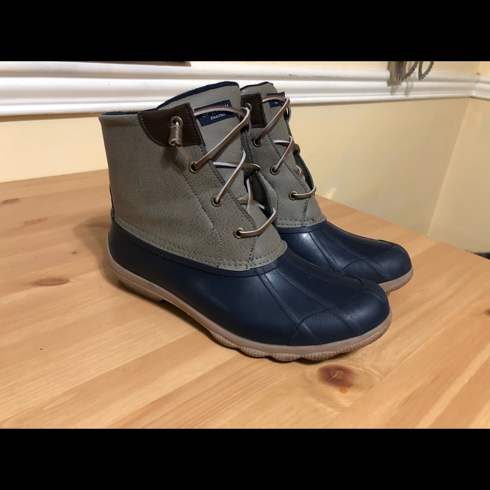 Sperry boots.